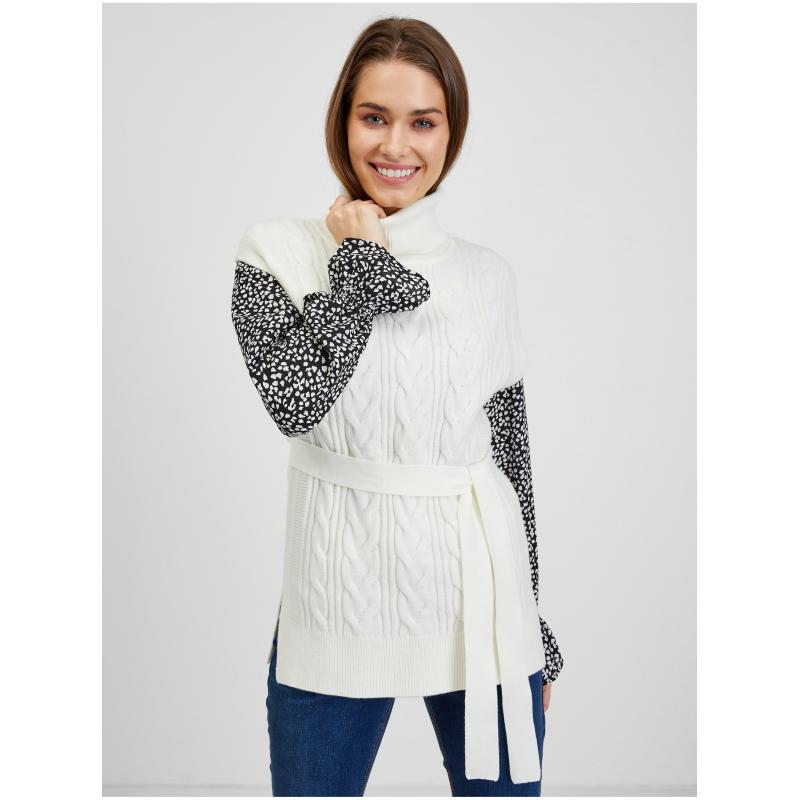 Krémová dámska svetrová vesta