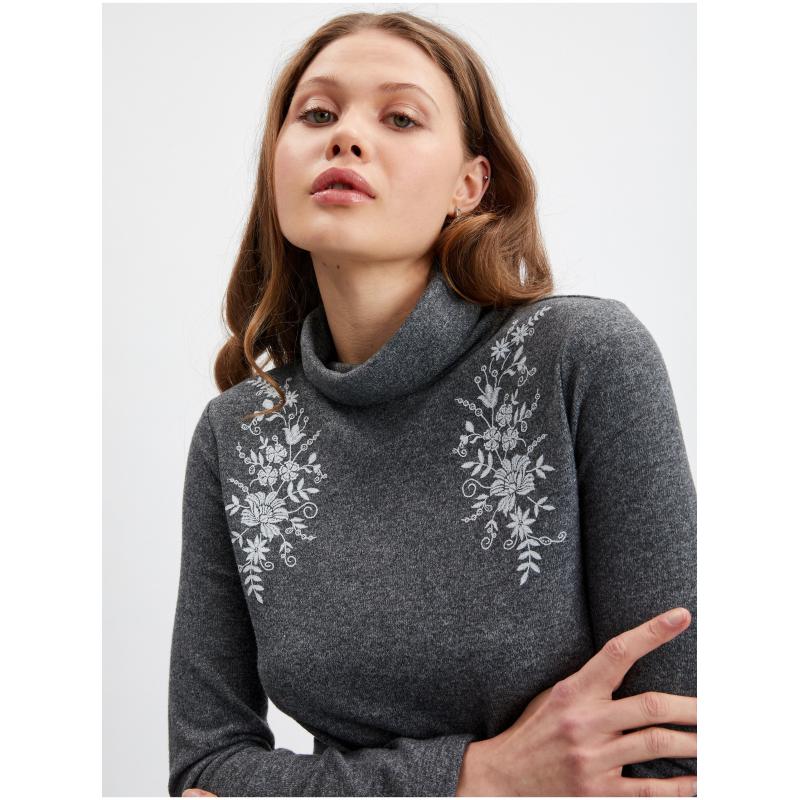 Šedý dámsky rolák