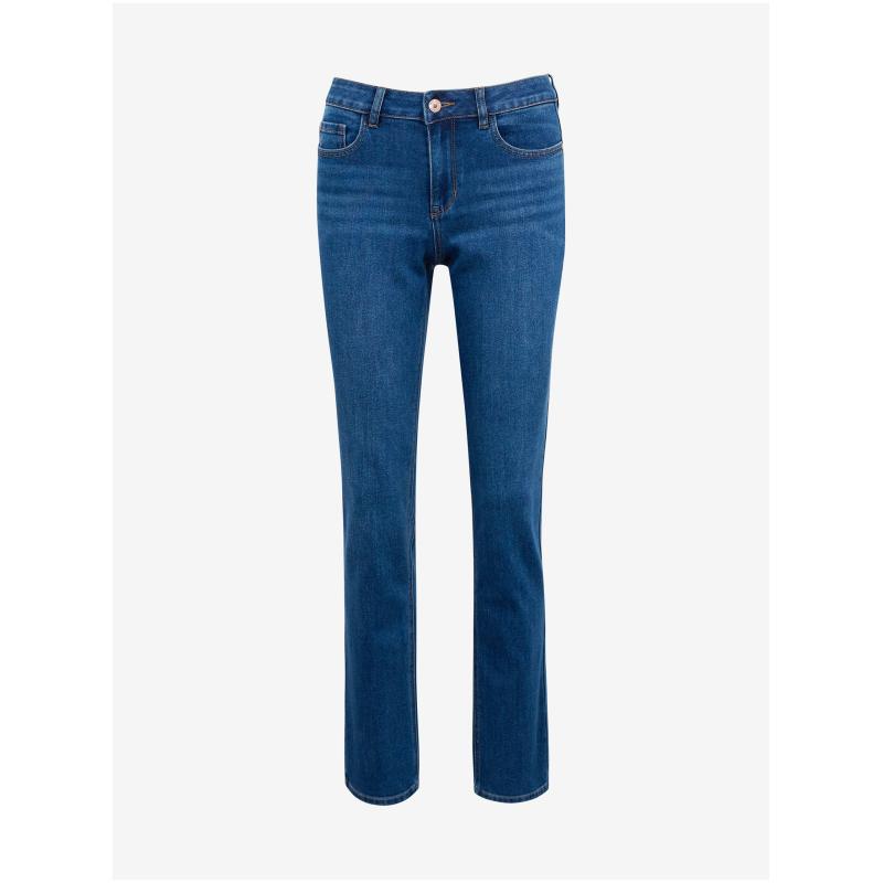 Modré dámske džínsy