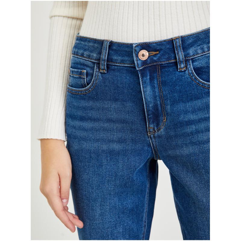 Modré dámske džínsy