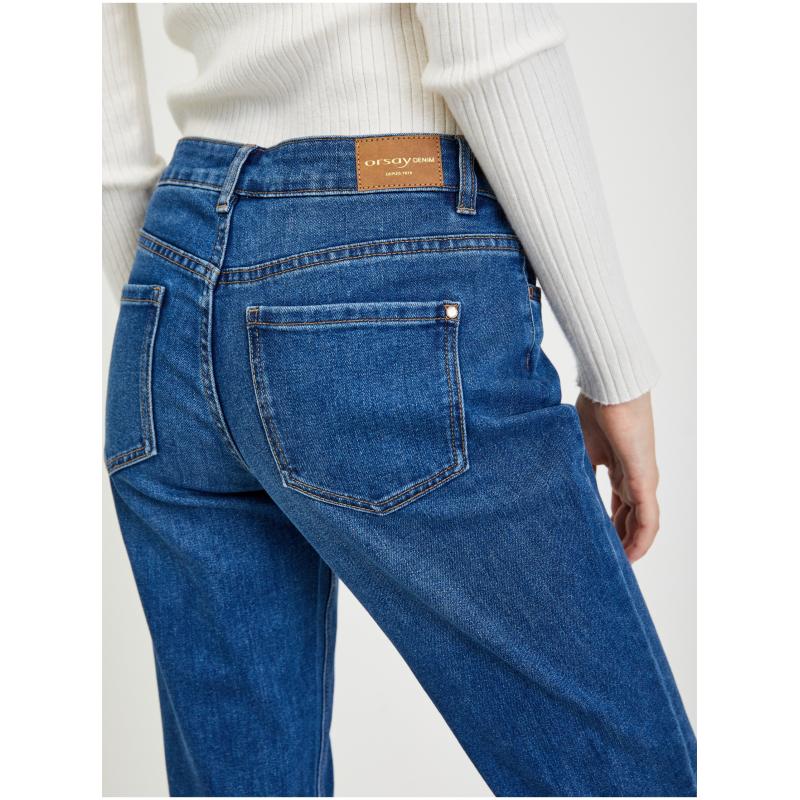 Modré dámske džínsy