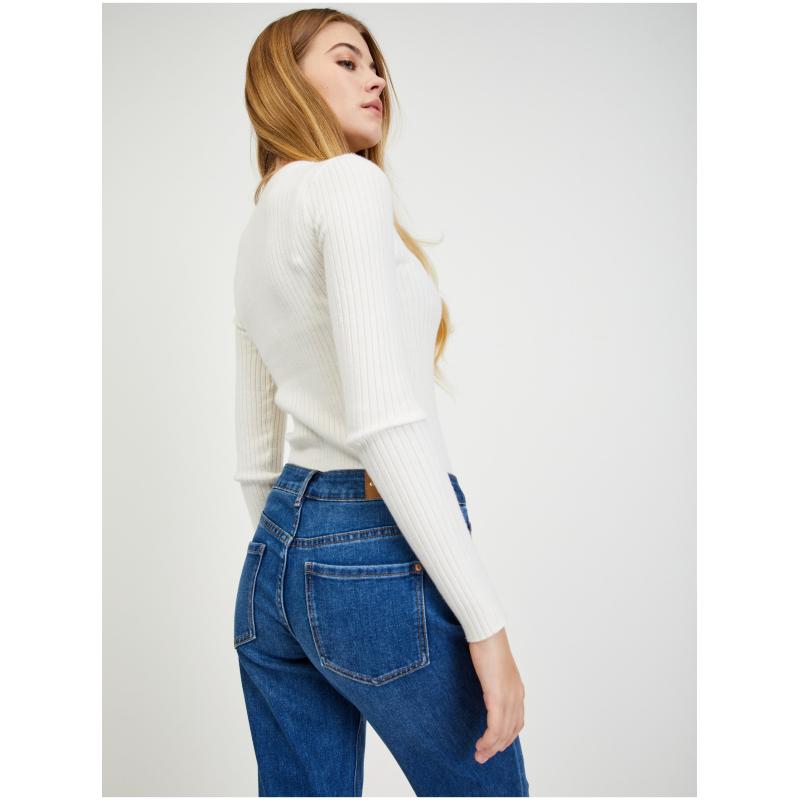 Modré dámske džínsy