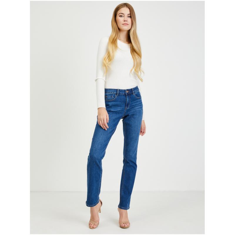 Modré dámske džínsy