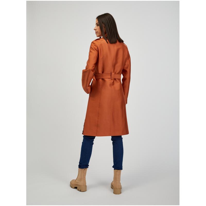 Hnědý dámský trenčkot