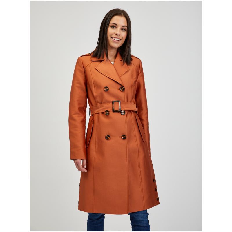 Hnědý dámský trenčkot