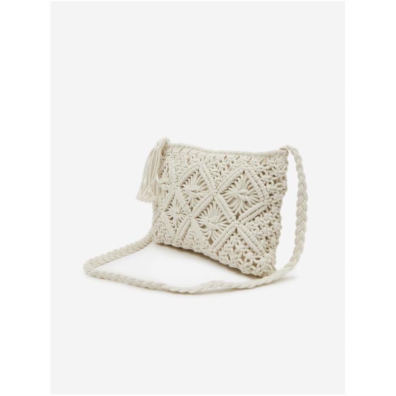 Krémová dámska crossbody kabelka