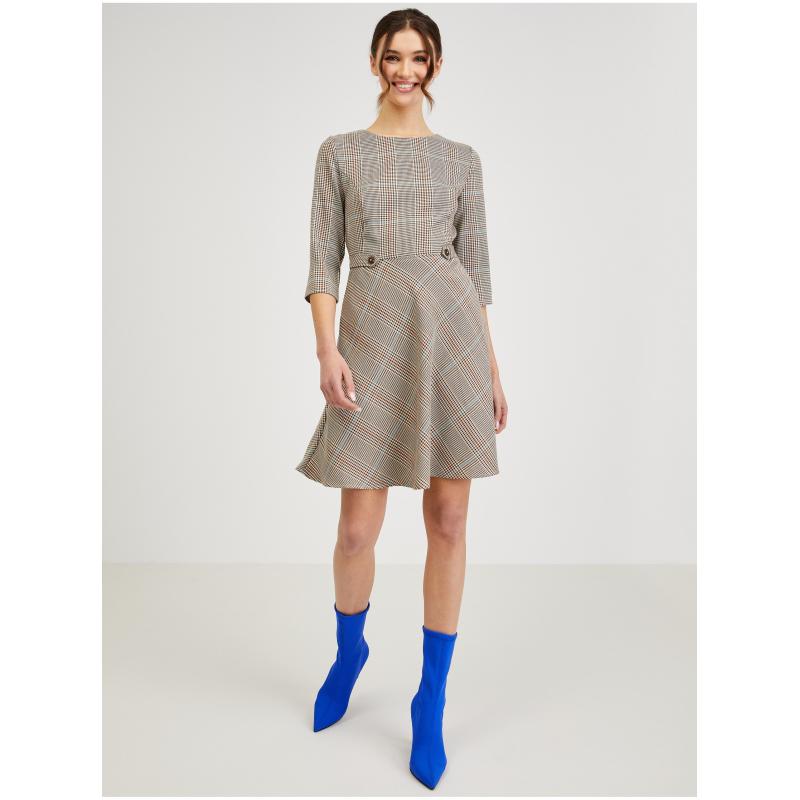 Barna női kockás ruha