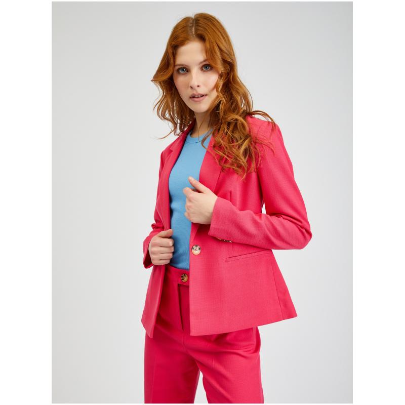 Tmavě růžové dámské sako