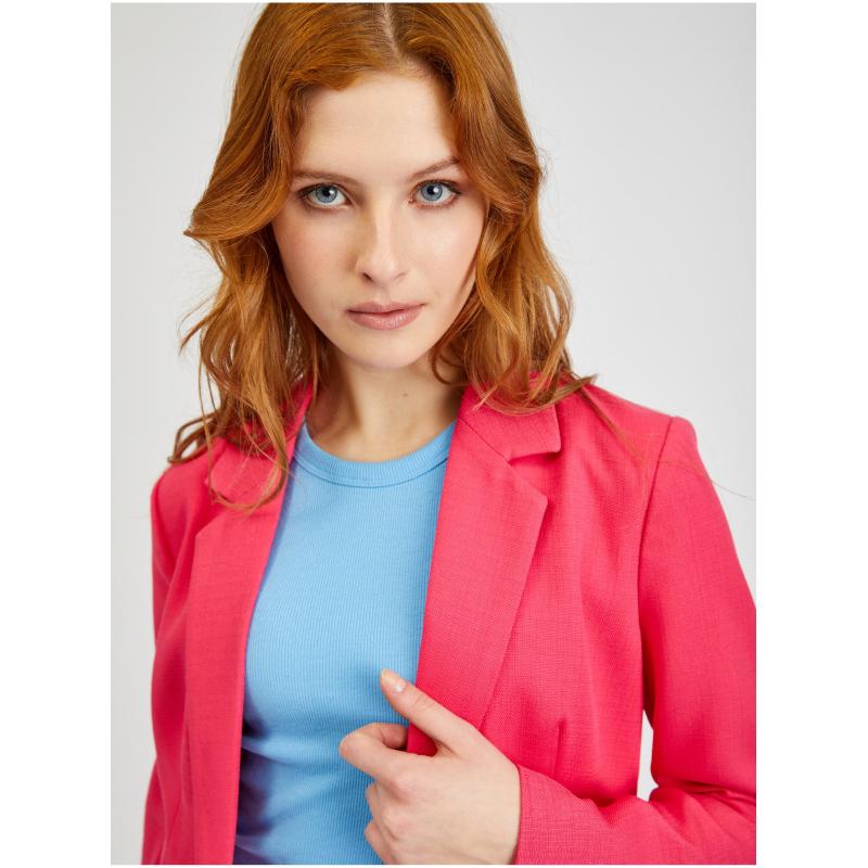 Tmavě růžové dámské sako