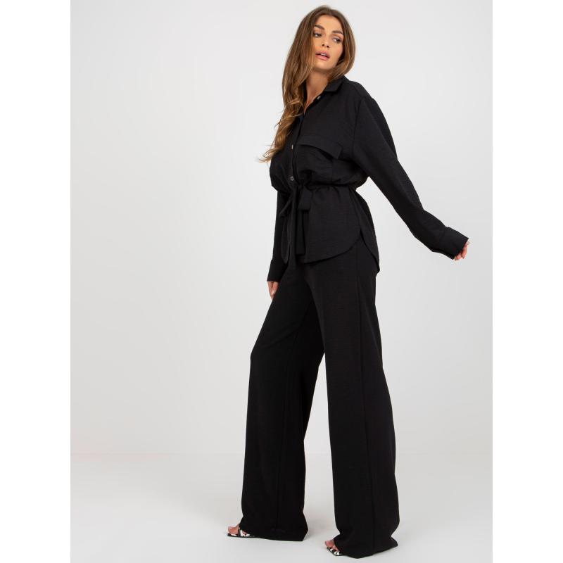 Dámské tričko oversize s límečkem DANIELA černá