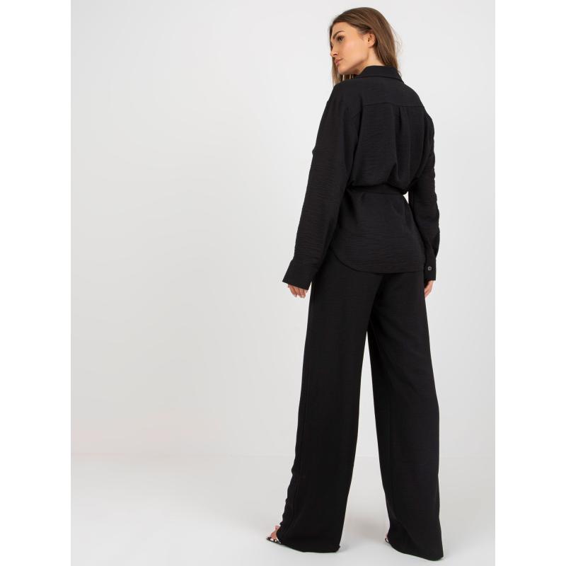 Dámské tričko oversize s límečkem DANIELA černá