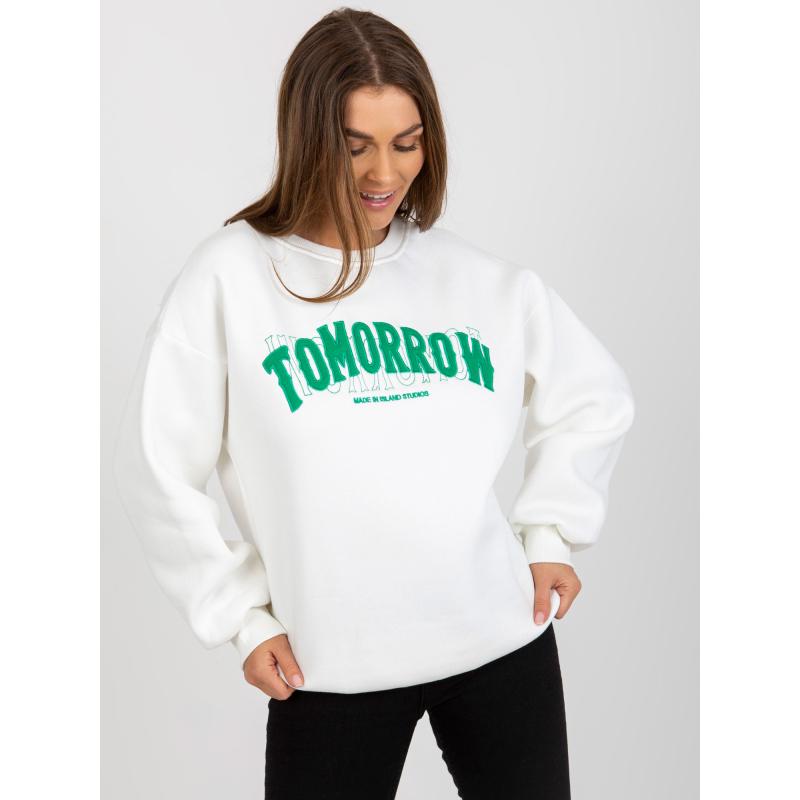 Dámská mikina s kapucí a nápisem MILENA ecru