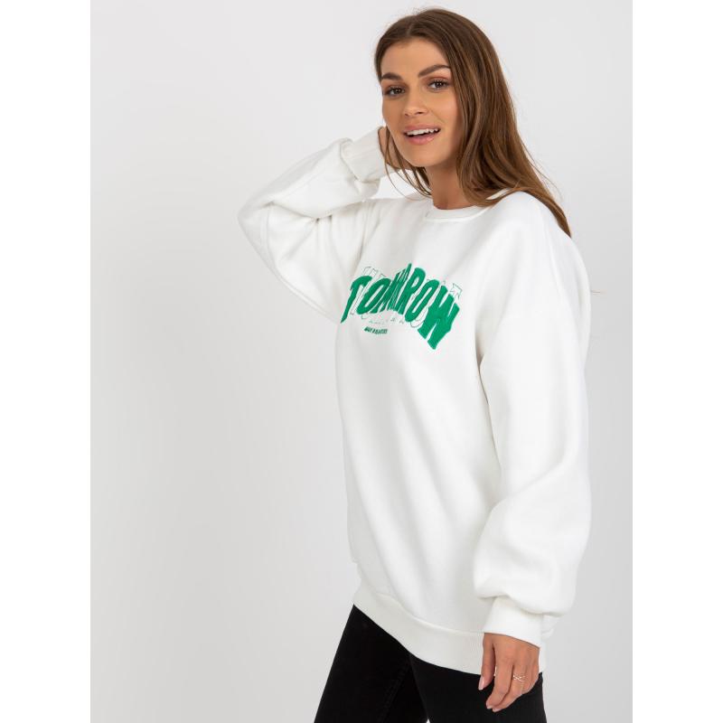 Dámská mikina s kapucí a nápisem MILENA ecru