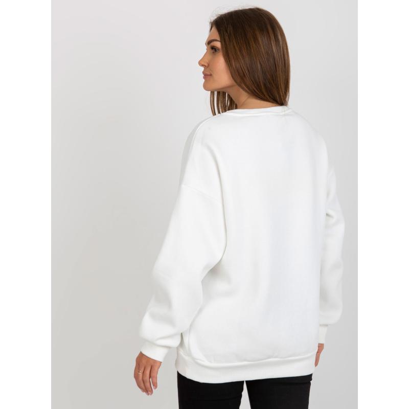 Dámská mikina s kapucí a nápisem MILENA ecru