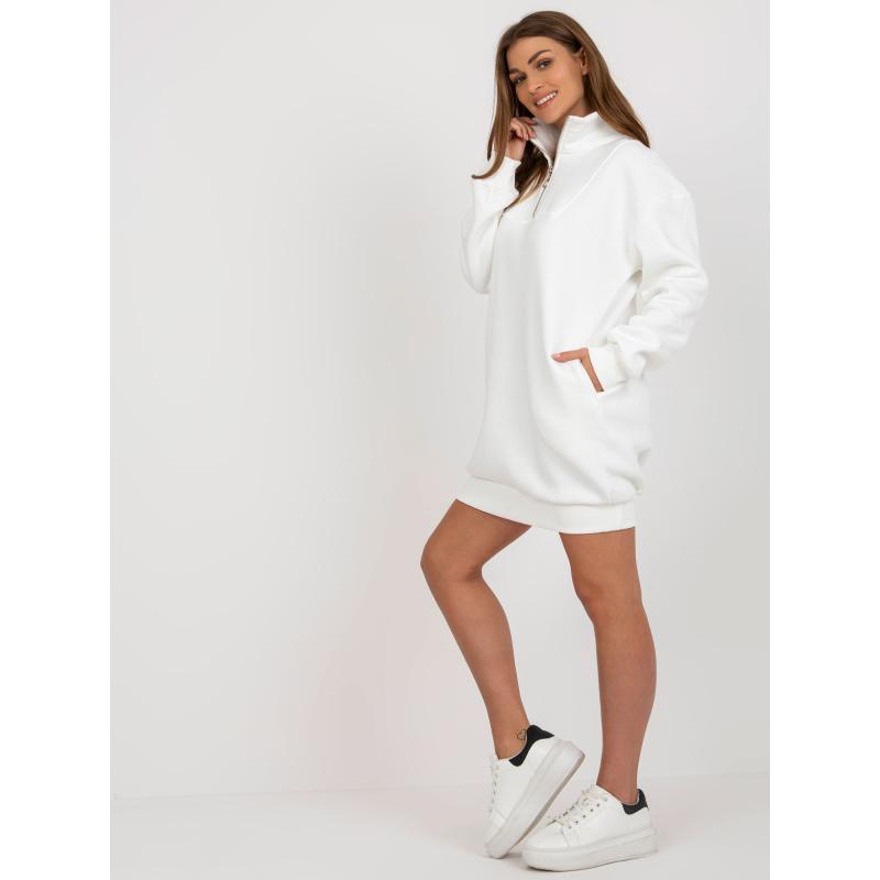 Női basic oversize kapucnis ruha ZITA ekrü színben