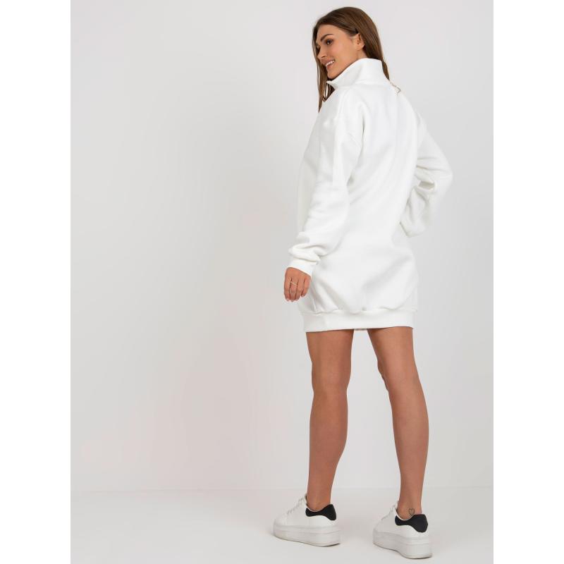 Női basic oversize kapucnis ruha ZITA ekrü színben