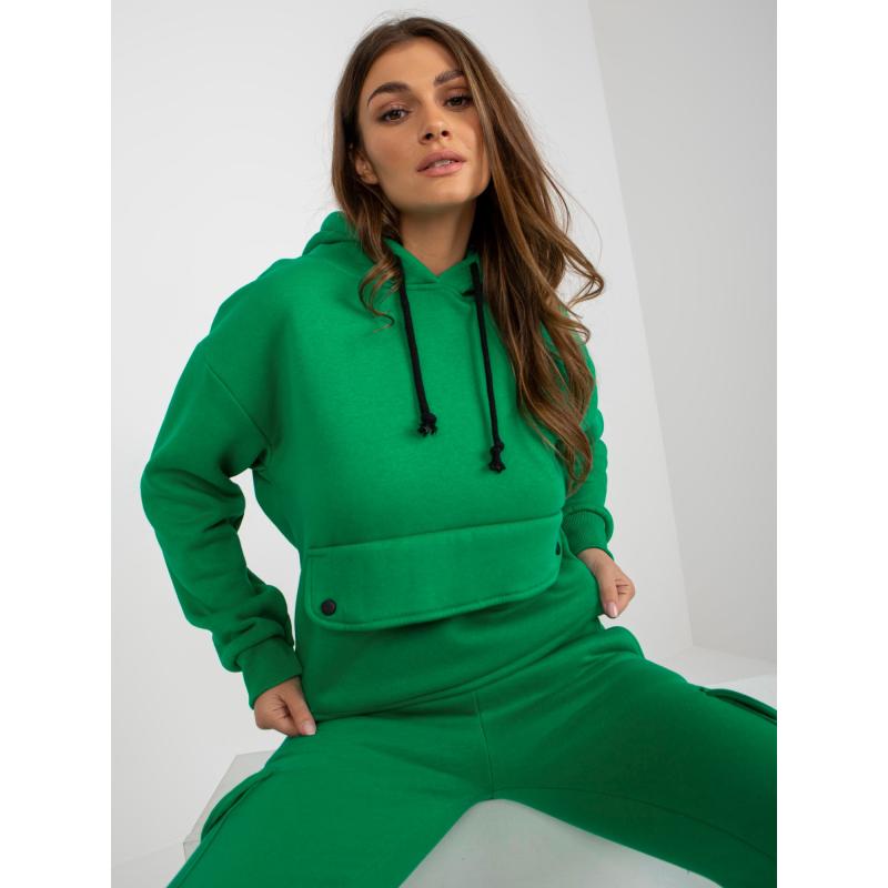 Női melegítőnadrág oversize pulóverrel OLGA zöld