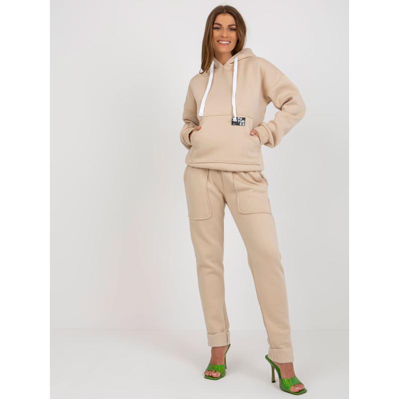 Dámská mikinová souprava s kapucí JIRA béžová 