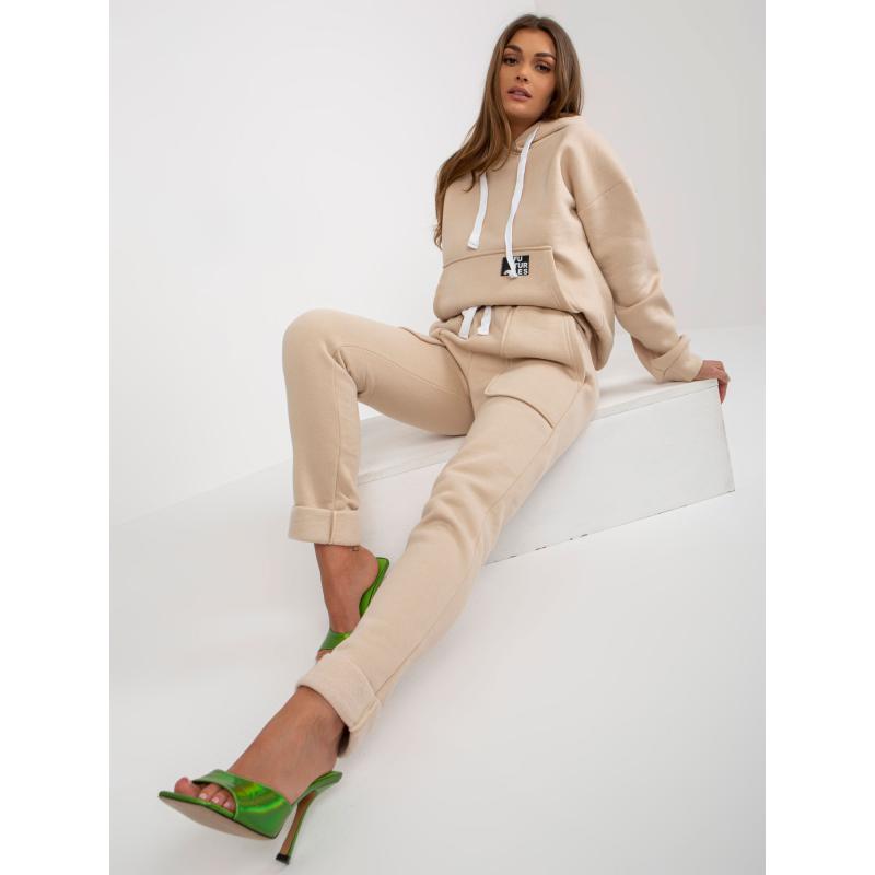 Dámská mikinová souprava s kapucí JIRA béžová 