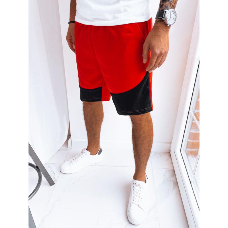 Pánské bojové teplákové šortky REV červené