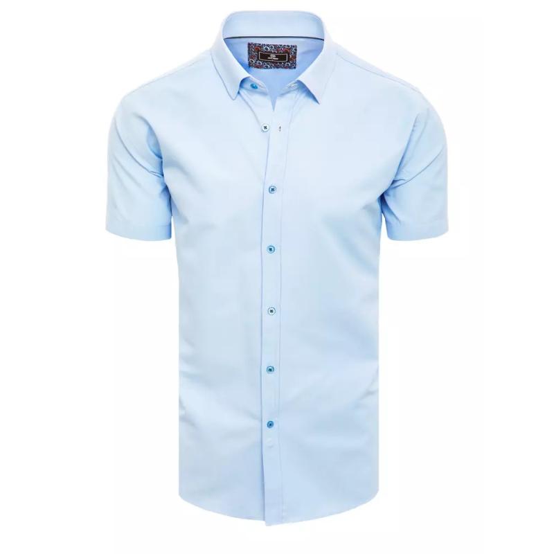 Pánska košeľa s krátkym rukávom K053 modrá