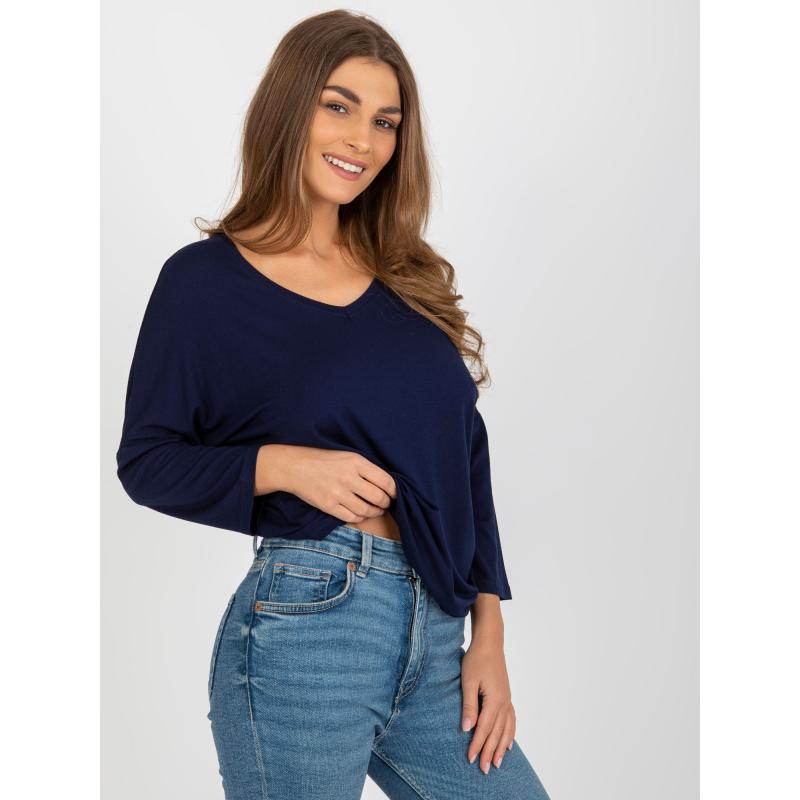 Női viszkózblúz BOHUMILA tengerészkék