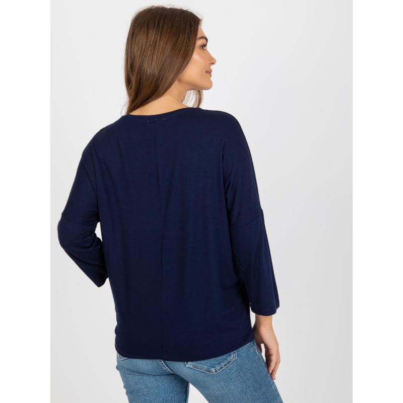 Női viszkózblúz BOHUMILA tengerészkék