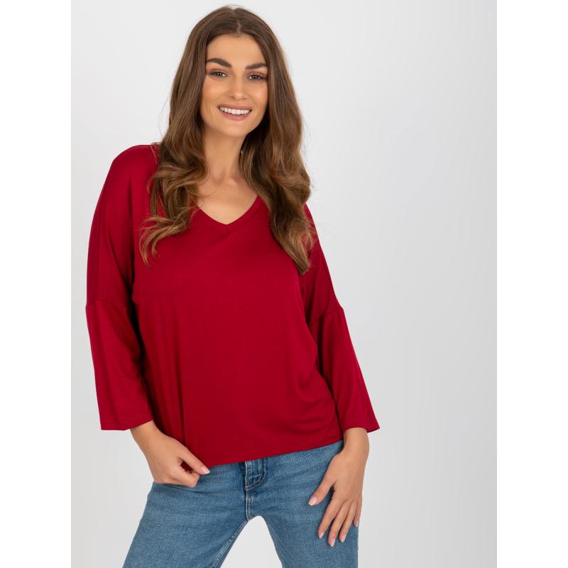 Dámská halenka s 3/4 rukávy OLDIA bordó