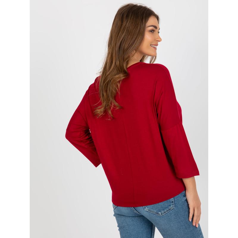 Dámská halenka s 3/4 rukávy OLDIA bordó