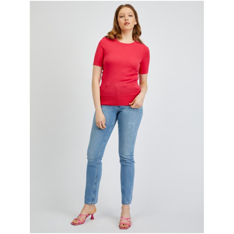 Tmavoružové dámske tričko so svetrom