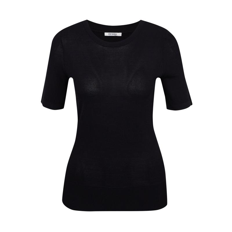 Čierna dámska košeľa so svetrom