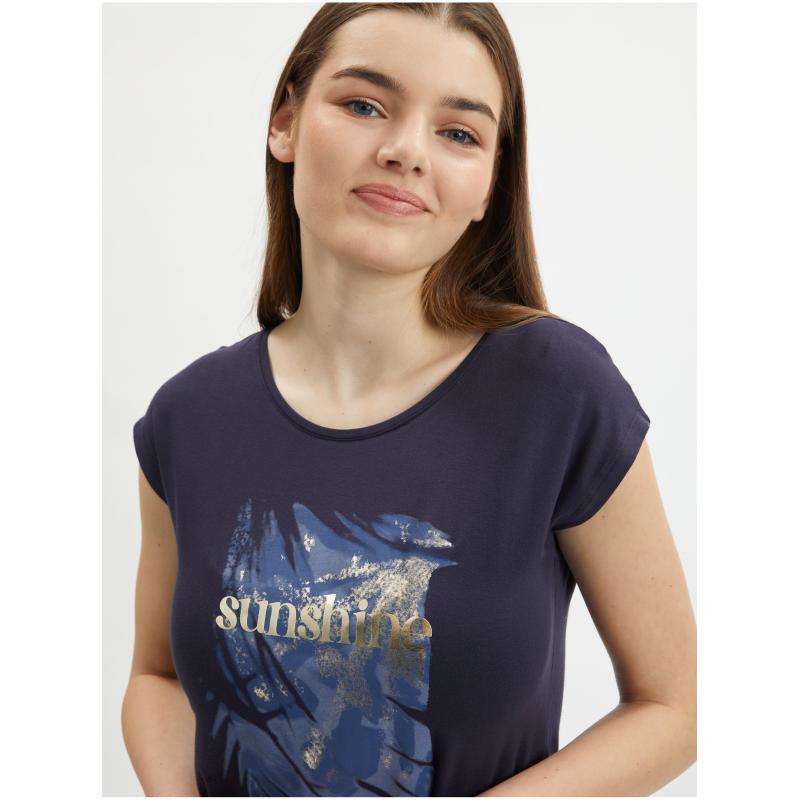 Tmavomodré dámske tričko