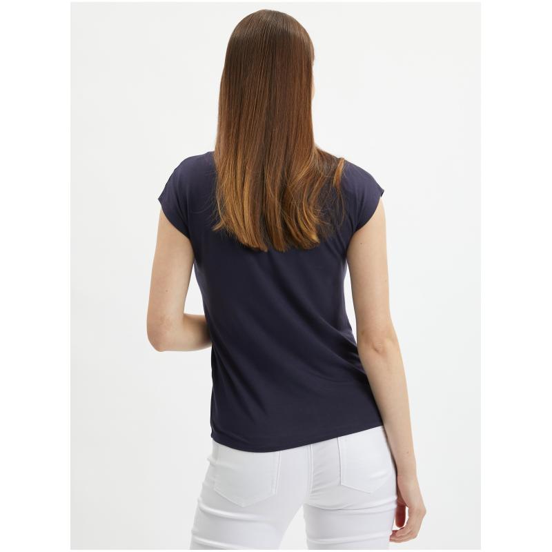 Tmavomodré dámske tričko