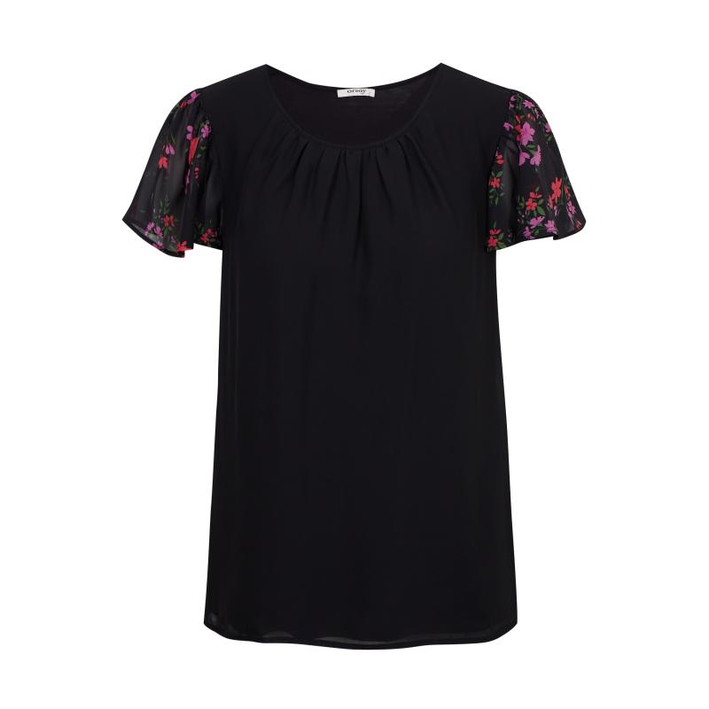 Černé dámské vzorované tričko