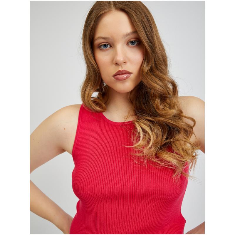 Tmavoružové dámske tielko