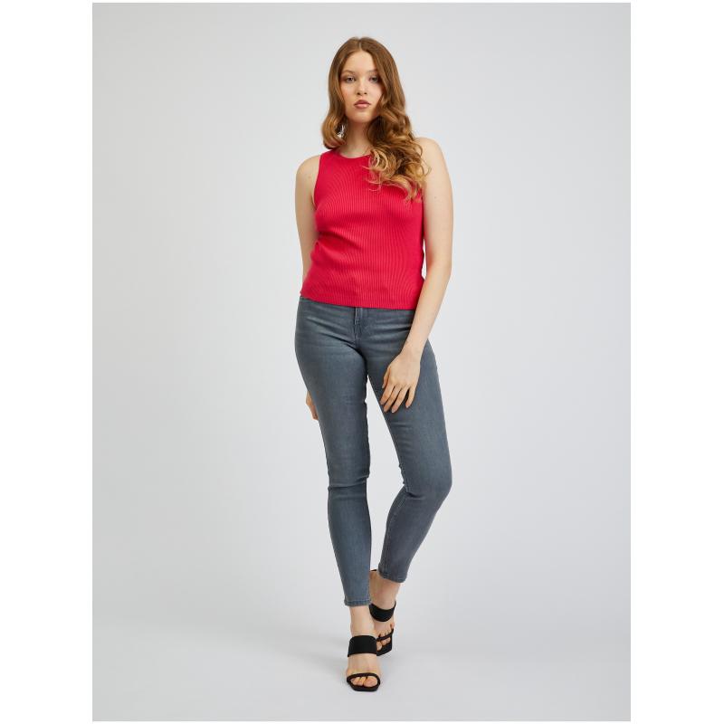 Tmavoružové dámske tielko