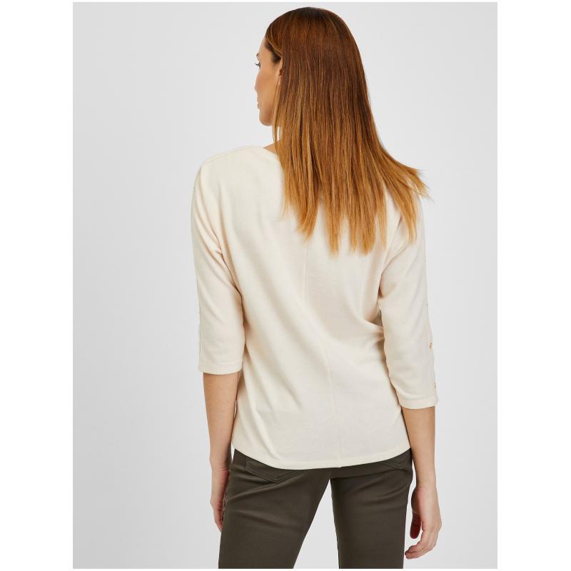 Krémszínű női póló