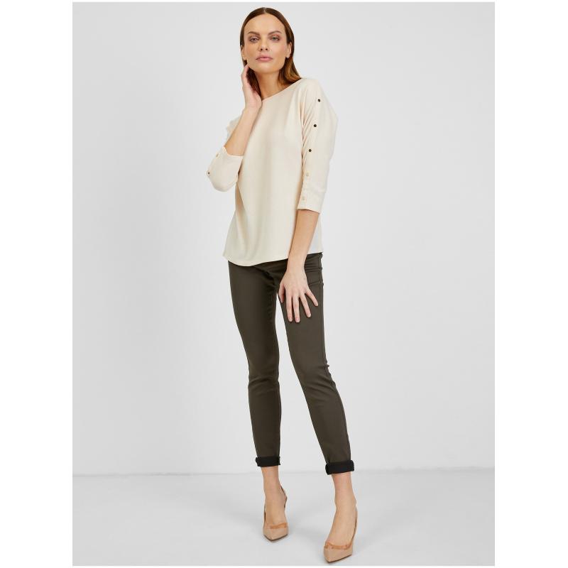 Krémszínű női póló