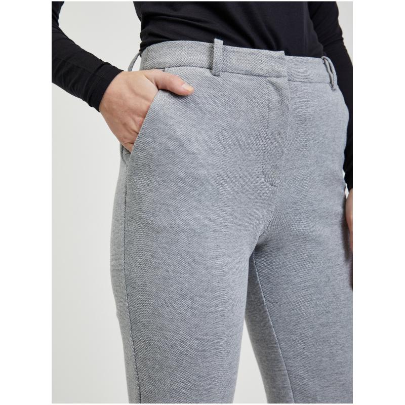 Světle šedé dámské kalhoty