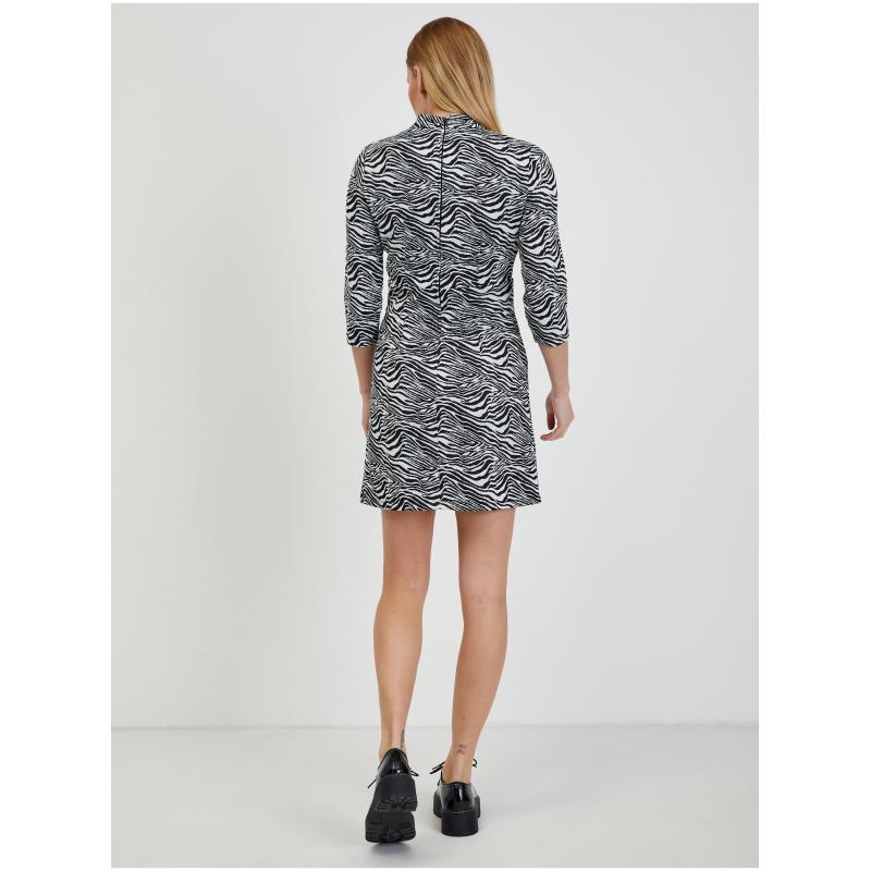 Fekete-fehér női mintás ruha