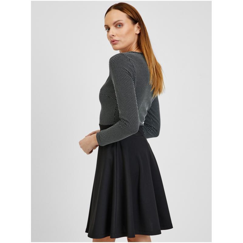 Černé dámské vzorované šaty