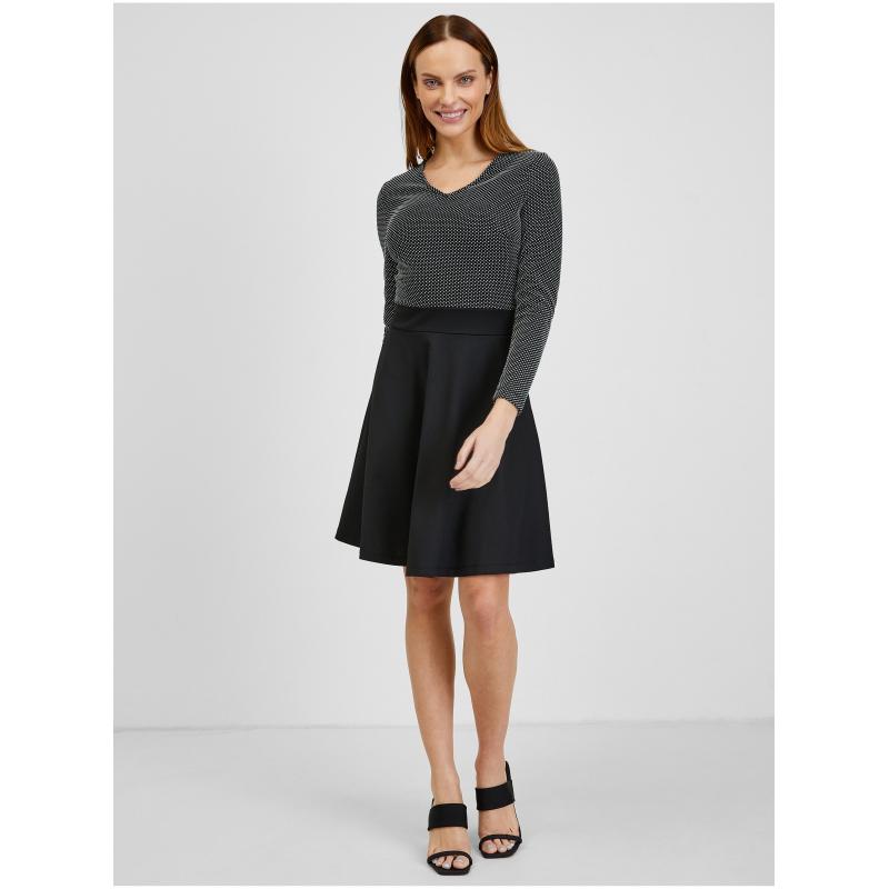 Černé dámské vzorované šaty