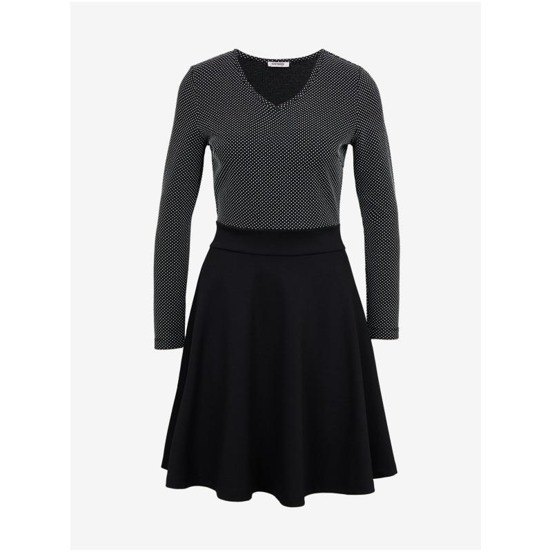 Černé dámské vzorované šaty