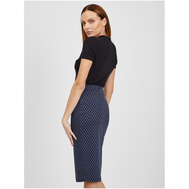 Sötétkék női mintás szoknya