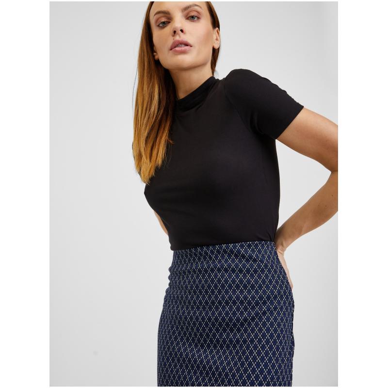 Sötétkék női mintás szoknya