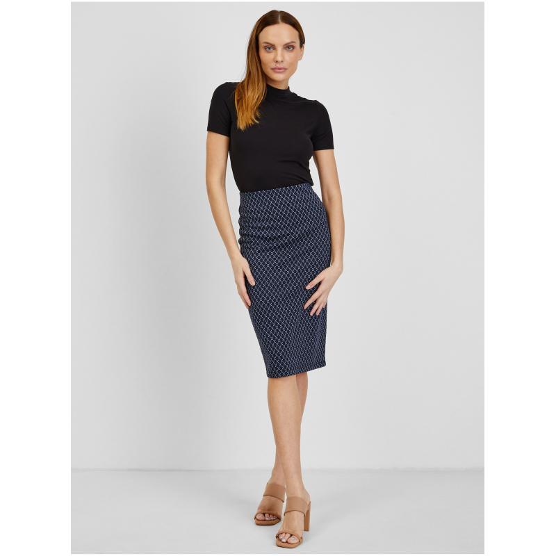 Sötétkék női mintás szoknya