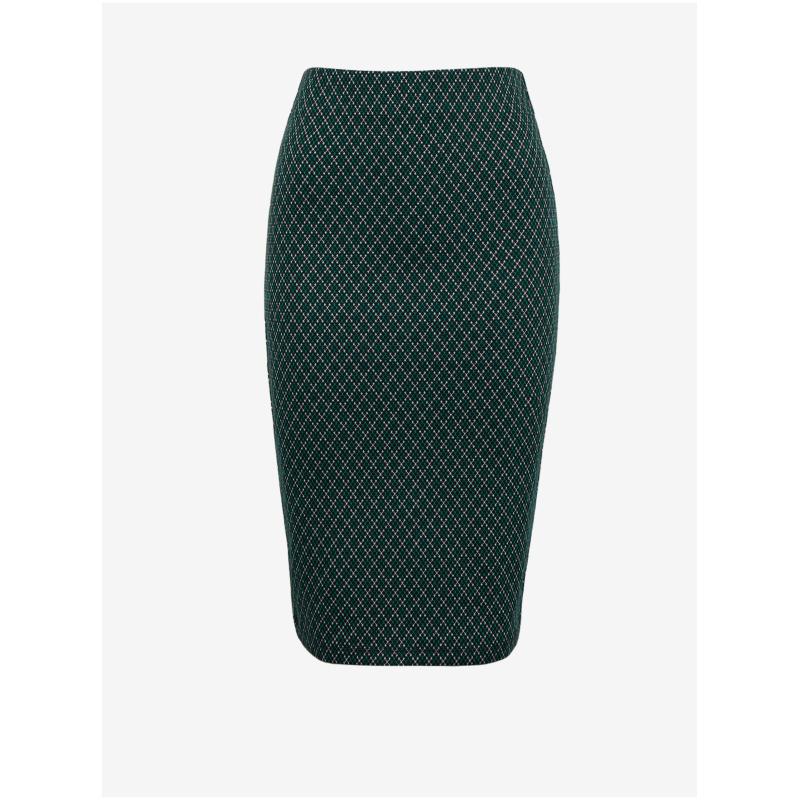 Sötétzöld női mintás szoknya