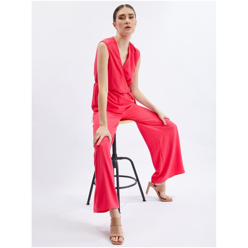 Sötét rózsaszín női kezeslábas