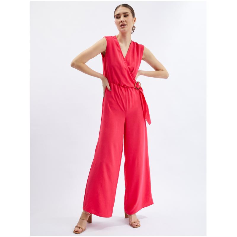 Sötét rózsaszín női kezeslábas