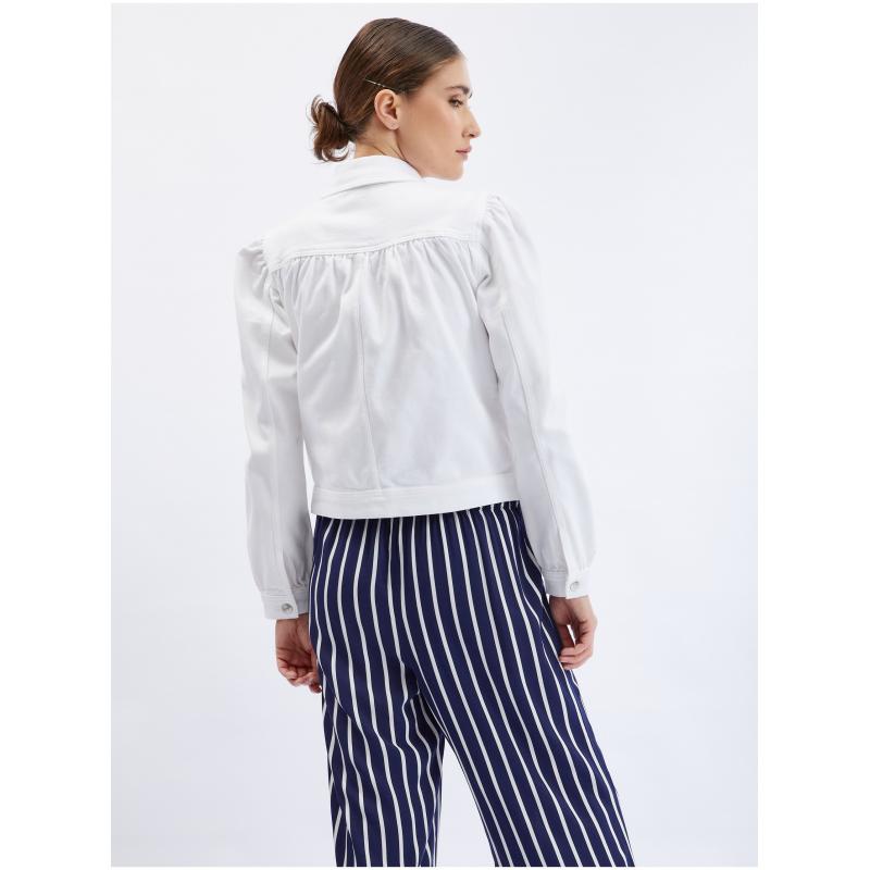 Bílá dámská džínová bunda